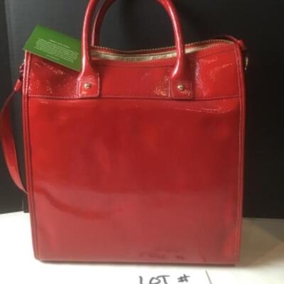 P350 New with Tag KATE SPADE Red Patent Leather Tote 