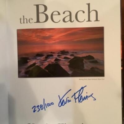N - 337. Signed Book & Beach Scene by Kevin Fleming 