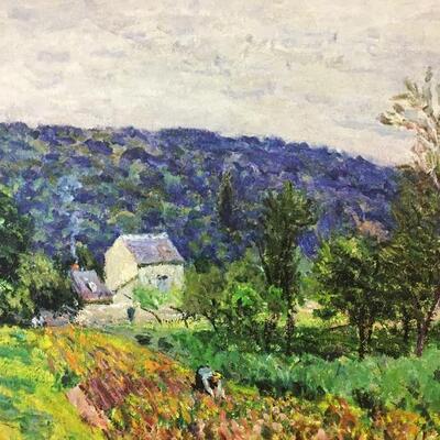 Alfred Sisley Print on Canvas with Gallery Frame. LOT B2