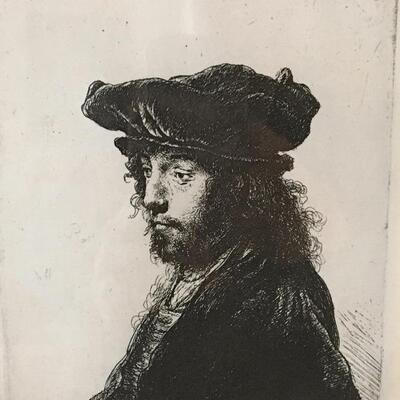 REMBRANDT â€œThe Fourth Oriental Headâ€ Original Heliogravure with COA. LOT A22