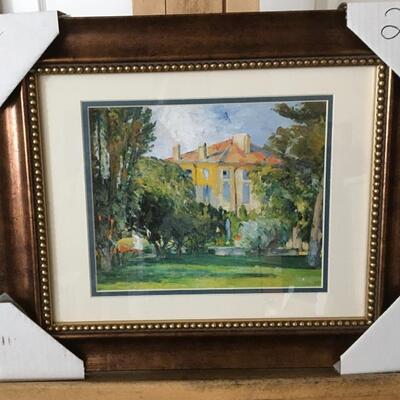 PAUL CEZANNE â€œâ€The House at Jas De Bouffantâ€ Framed Lithograph. LOT A52