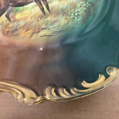Pair of Large Porcelain Wall Charger Plates 12â€-13â€