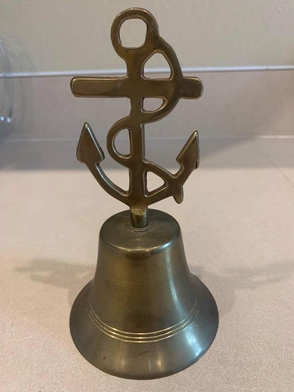 Vintage brass anchor bell