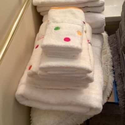 P/B - 339. White with Polka Dots & â€œKâ€ Monogram