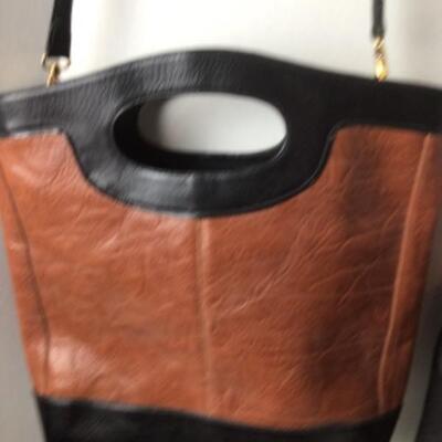 P358 Lot of 3 Leather Handbags with Reading glasses 