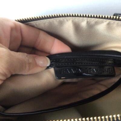 P359 Large Isaac Mizrahi Live Black Tote 