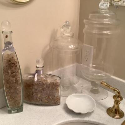 P/B - 456. Clear Glass Decorative Jars  