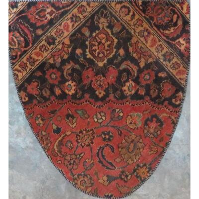 Persian mashhad Vintage Rug 3'5