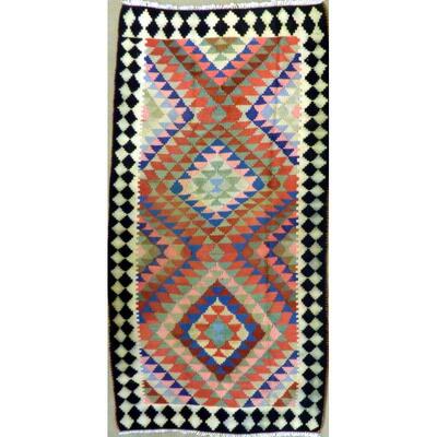 Persian Vintage Seneh Kilim 8'11"x4'4" Retail $3033