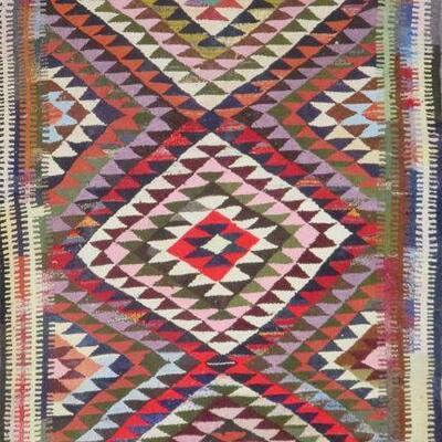Persian Seneh, Vintage Kilim 8'0"x4'0" Retail $2490