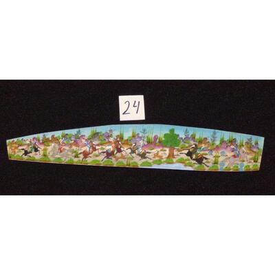 Persian wall art miniature on bone painting 9"x2" Retail $864.36