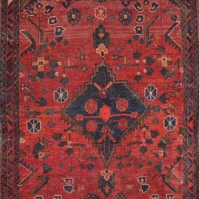 Persian hamedan Vintage Rug 6'8"x4'4" Retail $3007.5