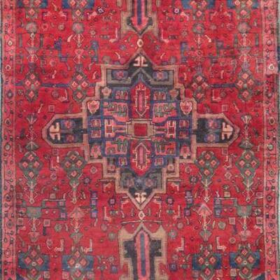 Persian hamedan Vintage Rug 7'2"x3'7" Retail $2697