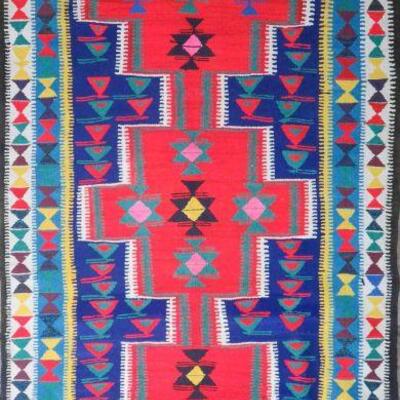 Persian Seneh, Vintage Kilim 12'0"x5'0" Retail $4668