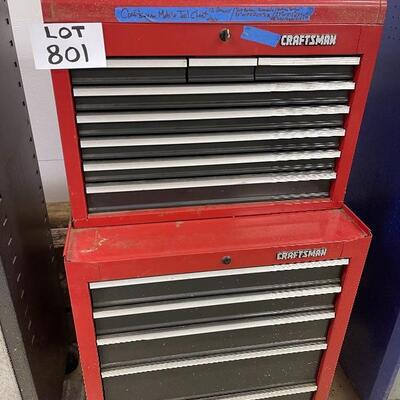 801-Craftsman multilevel steel tool cabinet.. 