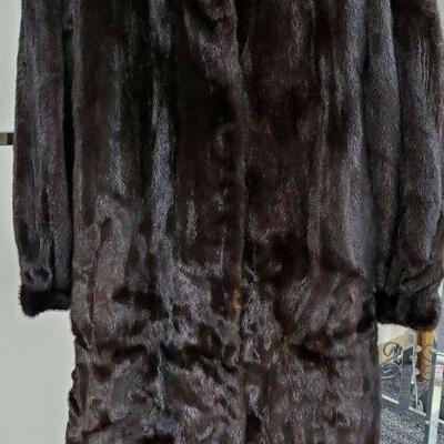 Luxurious Brown Full length Ladies Mink Coat 