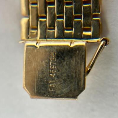 K543 14k Yellow Gold GENEVE Ladies Weave Bracelet Watch 
