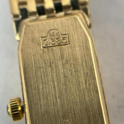 K543 14k Yellow Gold GENEVE Ladies Weave Bracelet Watch 