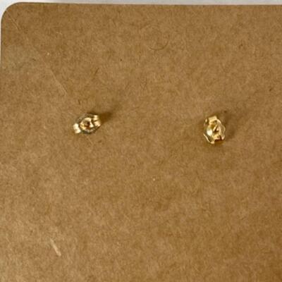 K552 14k Yellow Gold Black Onyx Pierced Dangle Earrings