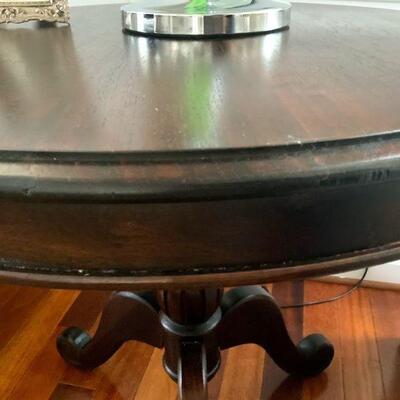 Round Solid Mahogany Pedestal Table