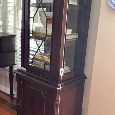 Solid Mahogany Display Cabinet/Bookcase