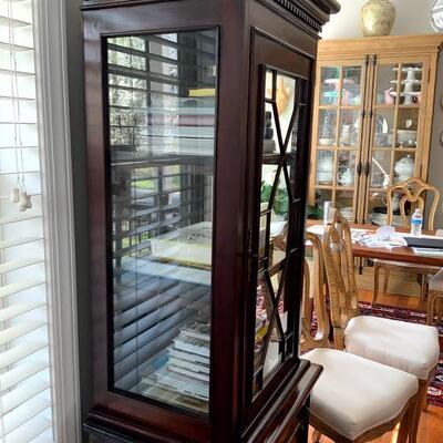 Solid Mahogany Display Cabinet/Bookcase