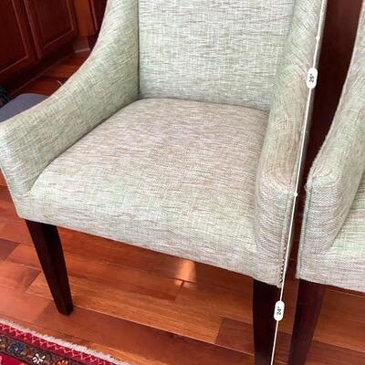 Pair of Curved Upholstered Chairs