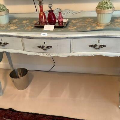 French Provincial Distressed Dressing/Console Table