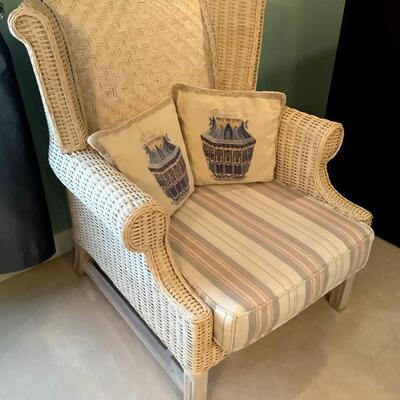 Pair wicker armchairs ($475 each)