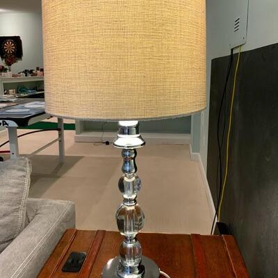 Modern Chrome and Glass Table Lamp