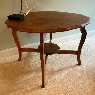 Vintage Side Table with Glass Top