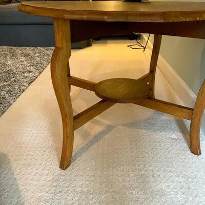 Vintage Side Table with Glass Top