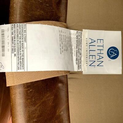 Ethan Allen Leather Chair and Ottoman