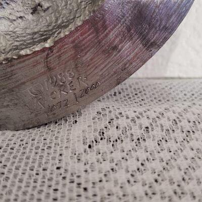 Lot 31: Vintage 1988 Michael Ricker Deco Pewter Plate