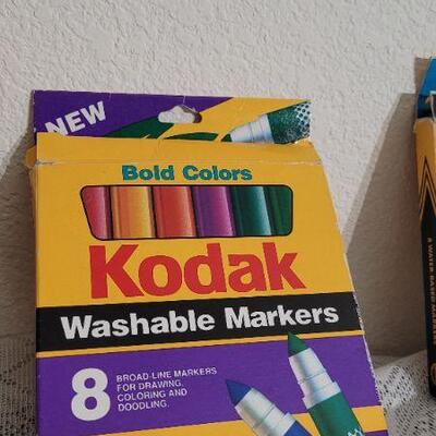 Lot 34: Assorted NEW KODAK and CRAYOLA Markers/Pencils 