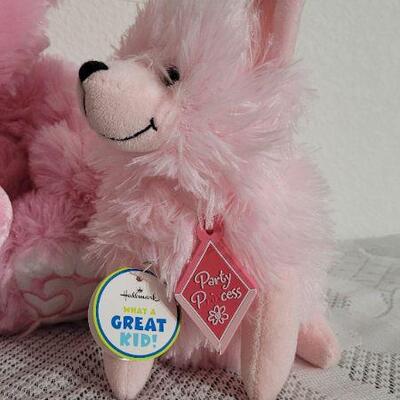 Lot 38: (2) New Pink Stuffed Animals 
