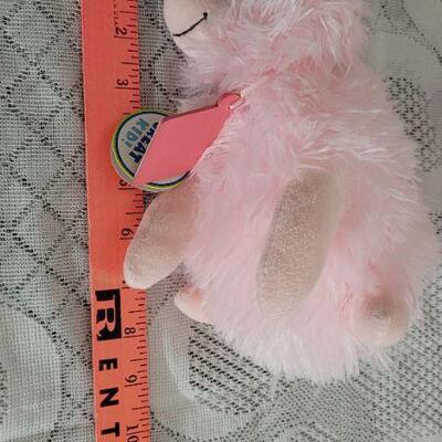 Lot 38: (2) New Pink Stuffed Animals 