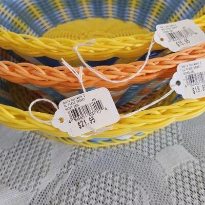 Lot 61: Set of (3) New Hallmark Woven Deco Baskets