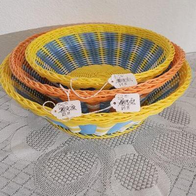 Lot 61: Set of (3) New Hallmark Woven Deco Baskets
