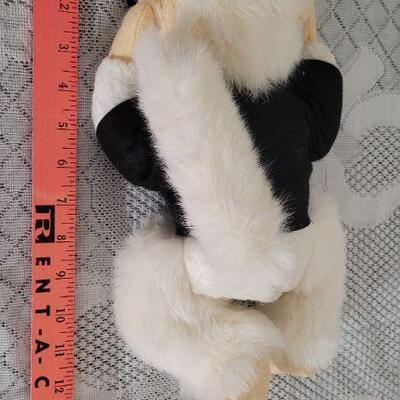 Lot 64: Vintage Graduating Plush Animal with Cap and Tux (Real Fur)