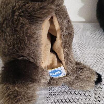 Lot 66: (2) Vintage Plush Puppets Animals 