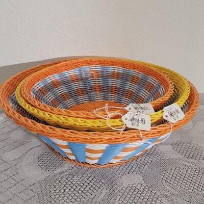 Lot 68: (3) New Hallmark Woven Deco Baskets
