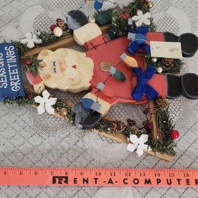 Lot 69: Christmas Home Deco Wooden Santa Tree