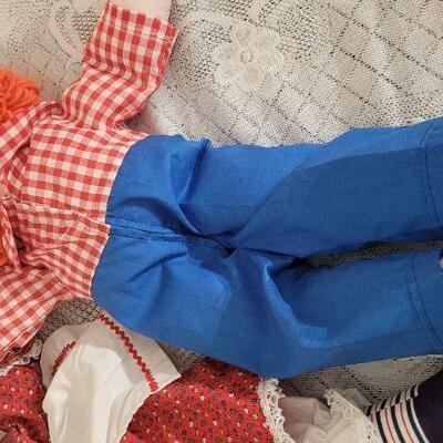 Lot 72: Vintage Large RAGGETY ANN and ANDY Dolls