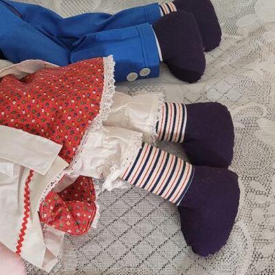 Lot 72: Vintage Large RAGGETY ANN and ANDY Dolls