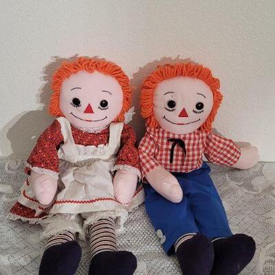Lot 72: Vintage Large RAGGETY ANN and ANDY Dolls