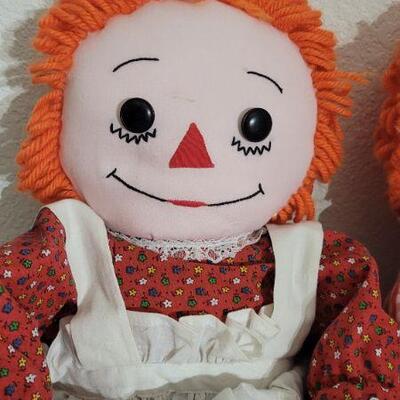 Lot 72: Vintage Large RAGGETY ANN and ANDY Dolls