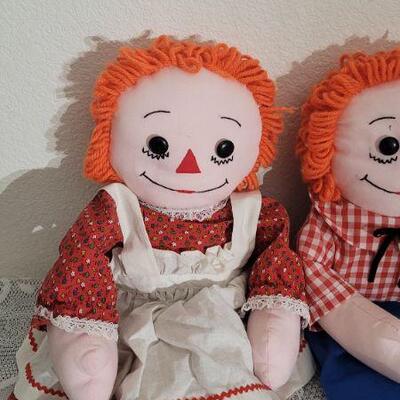 Lot 72: Vintage Large RAGGETY ANN and ANDY Dolls