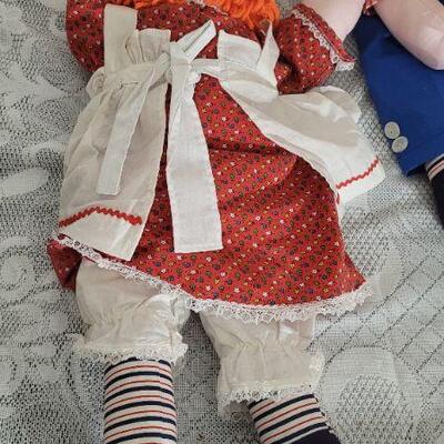 Lot 72: Vintage Large RAGGETY ANN and ANDY Dolls