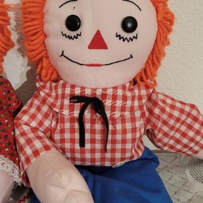 Lot 72: Vintage Large RAGGETY ANN and ANDY Dolls